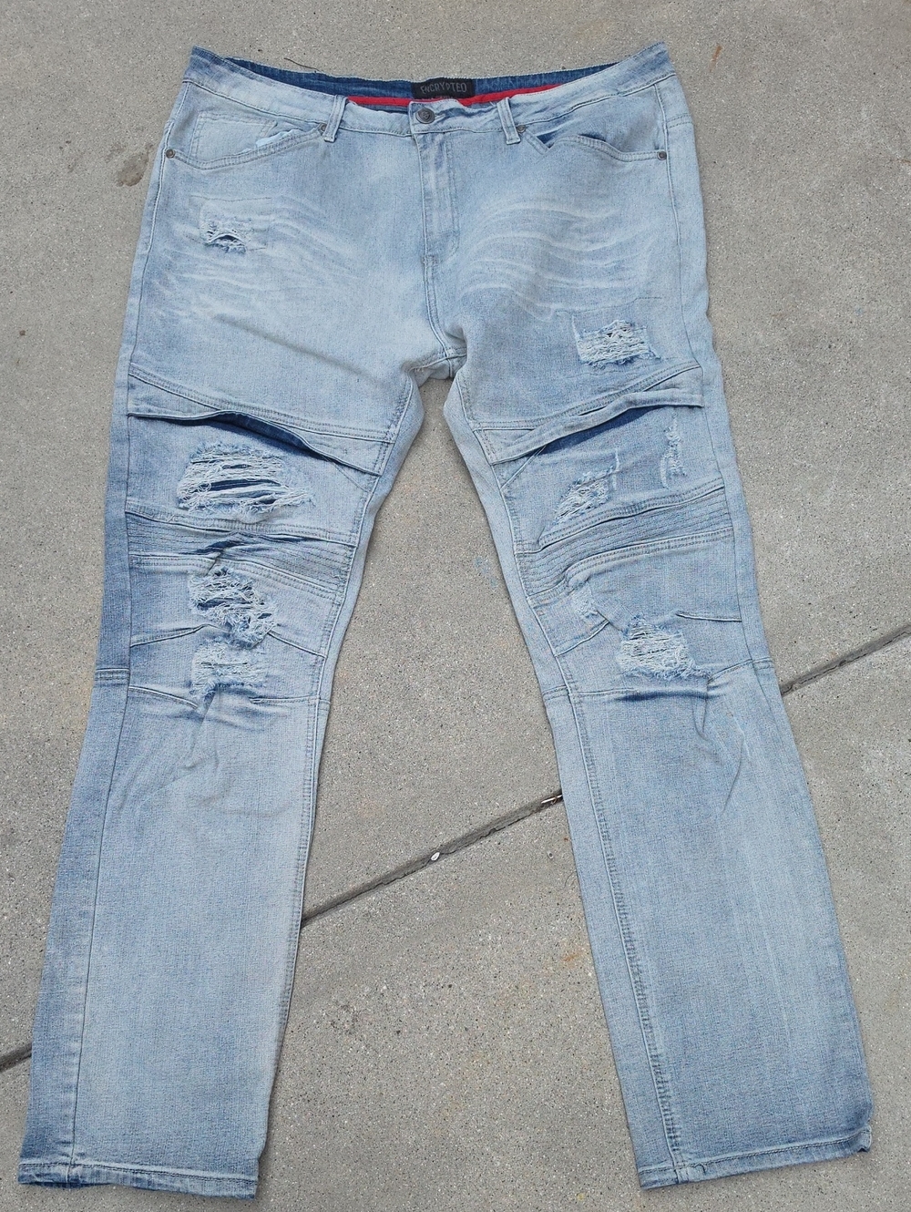 Light Blue Distressed Women's Jeans